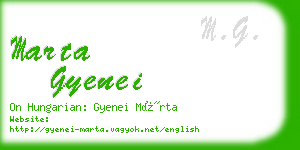 marta gyenei business card